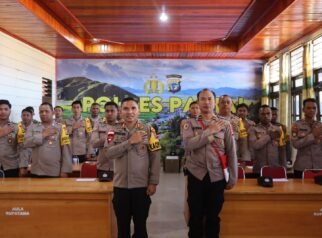 Kapolres Paniai Tekankan Konsistensi Komunikasi, Anev Bhabinkamtibmas Digelar di Mako Polres