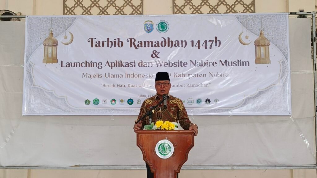 Wabup Nabire Hadiri Tarhib Ramadhan 1447 H dan Launching Aplikasi dan Webiste Nabire Muslim, Ajak Umat Bersihkan Hati dan Perkuat Ukhuwah
