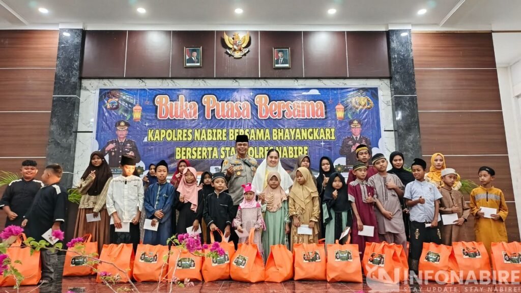 Kapolres Nabire Gelar Buka Puasa Bersama dan Santuni Anak Yatim Piatu, Perkuat Silaturahmi di Bulan Ramadan 1447 H