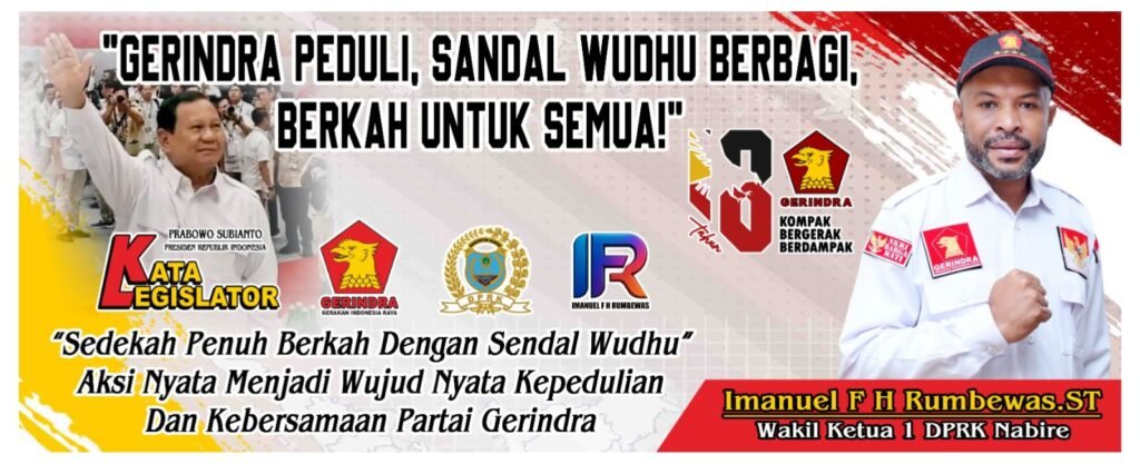 Wakil Ketua I DPRK Nabire Imanuel Rumbewas Salurkan 1.000 Sandal Wudhu untuk Masjid di Bulan Ramadan