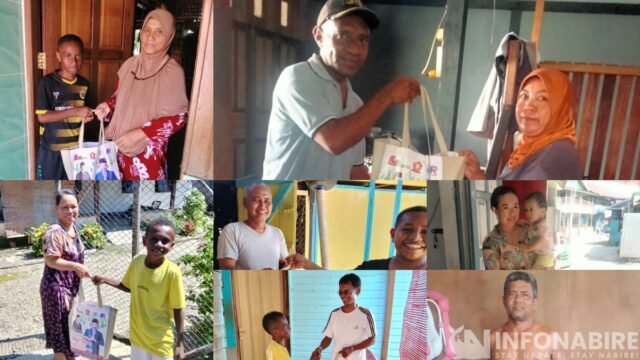 Tebar Keberkahan Jelang Idul Fitri, Wakil Ketua I DPRK Nabire Imanuel Rumbewas Bagikan 500 Parcel Lebaran