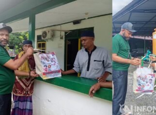 Wakil Ketua I DPRK Nabire Imanuel Rumbewas Salurkan 1.000 Sandal Wudhu untuk Masjid di Bulan Ramadan