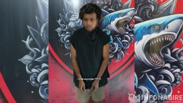 Polres Nabire Berhasil Amankan Terduga Pelaku Pencurian Handphone Di Kawasan Pasar Sp1