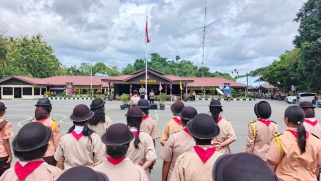 Apel Lomba Pramuka HUT Bhayangkara ke-80 di Polres Nabire, Kapolres Tekankan Sportivitas dan Solidaritas