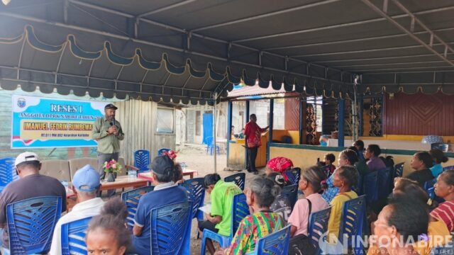 Reses di Kalibobo, Wakil Ketua I DPRK Nabire Imanuel Rumbewas Serap Aspirasi Warga dari UMKM hingga Infrastruktur
