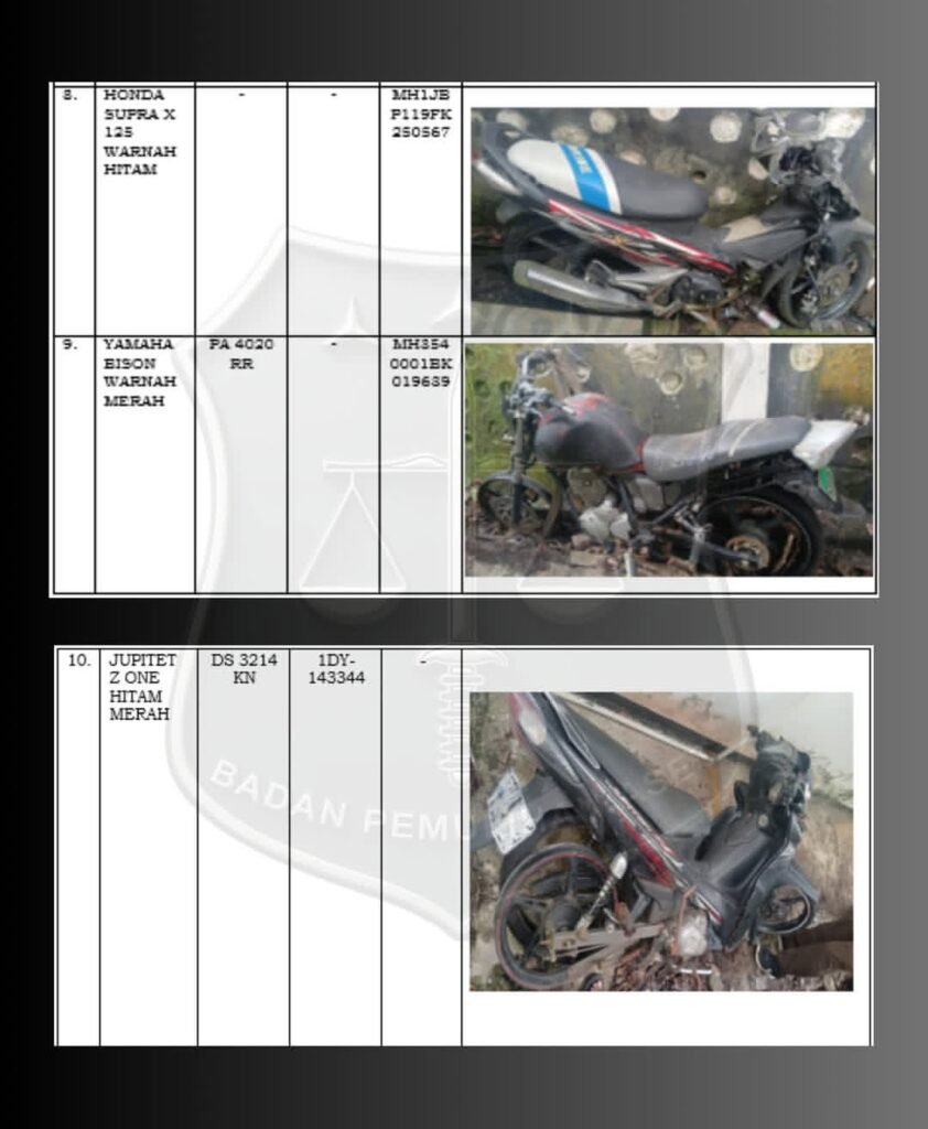 Kejari Nabire Umumkan 13 Motor Barang Bukti Tak Bertuan, Warga Diminta Cek Kepemilikan