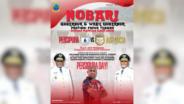 Persipura Day! Pemprov Papua Tengah Siapkan Nobar Akbar di Nabire