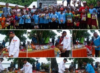 Wakil Ketua I DPRK Nabire Imanuel Rumbewas Kunjungi SD YPK Maranatha Ebenhaezer Moor, Bawa Bantuan untuk Siswa