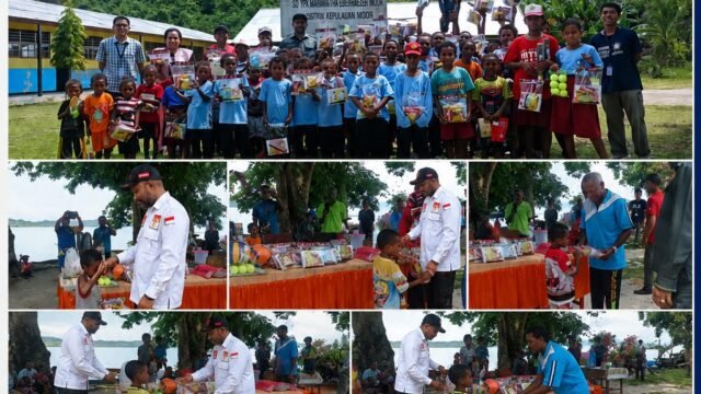 Wakil Ketua I DPRK Nabire Imanuel Rumbewas Kunjungi SD YPK Maranatha Ebenhaezer Moor, Bawa Bantuan untuk Siswa