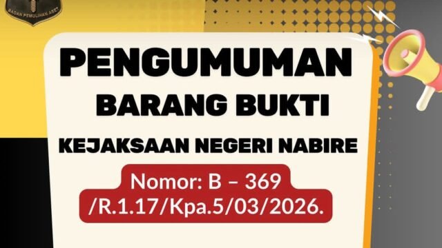 Kejari Nabire Umumkan 13 Motor Barang Bukti Tak Bertuan, Warga Diminta Cek Kepemilikan