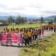 Kapolres Paniai AKBP Roycke H. F. Betaubun memimpin kegiatan Jalan Sehat Hari Bhayangkara ke-80 bersama masyarakat di Kabupaten Paniai.