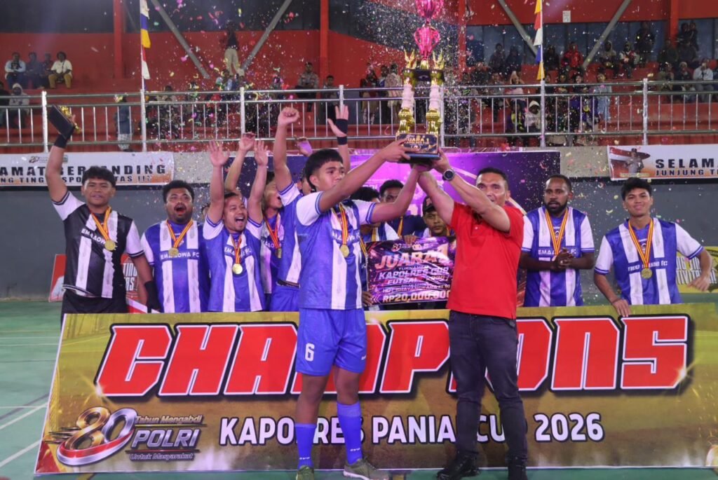 Polres Paniai Tutup Turnamen Kapolres Cup 2026, Libatkan 47 Tim Futsal dan Voli Sambut HUT Bhayangkara ke-80