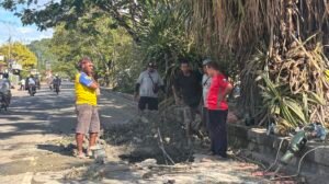 Penyebab Jalan Merdeka Nabire Rusak, PDAM Ungkap Pipa Tua Bocor