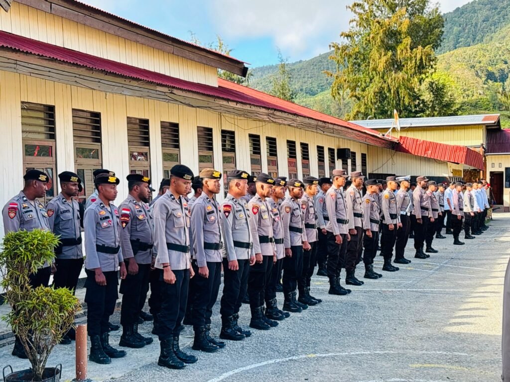 Kapolres Paniai Pimpin Apel Jam Pimpinan, Tekankan Kesiapan Personel Sambut HUT Kemerdekaan RI