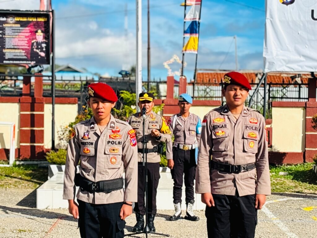 Kapolres Paniai Pimpin Apel Jam Pimpinan, Tekankan Kesiapan Personel Sambut HUT Kemerdekaan RI