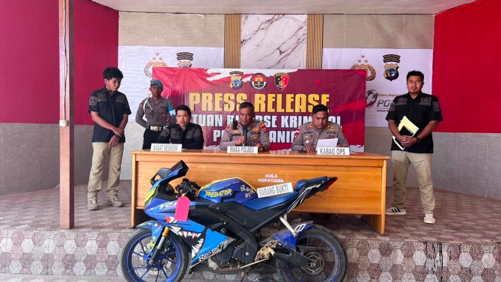 Polres Paniai Berhasil Gagalkan Dugaan Tindak Pidana Pencurian Kendaraan Bermotor, Dua Tersangka Diamankan