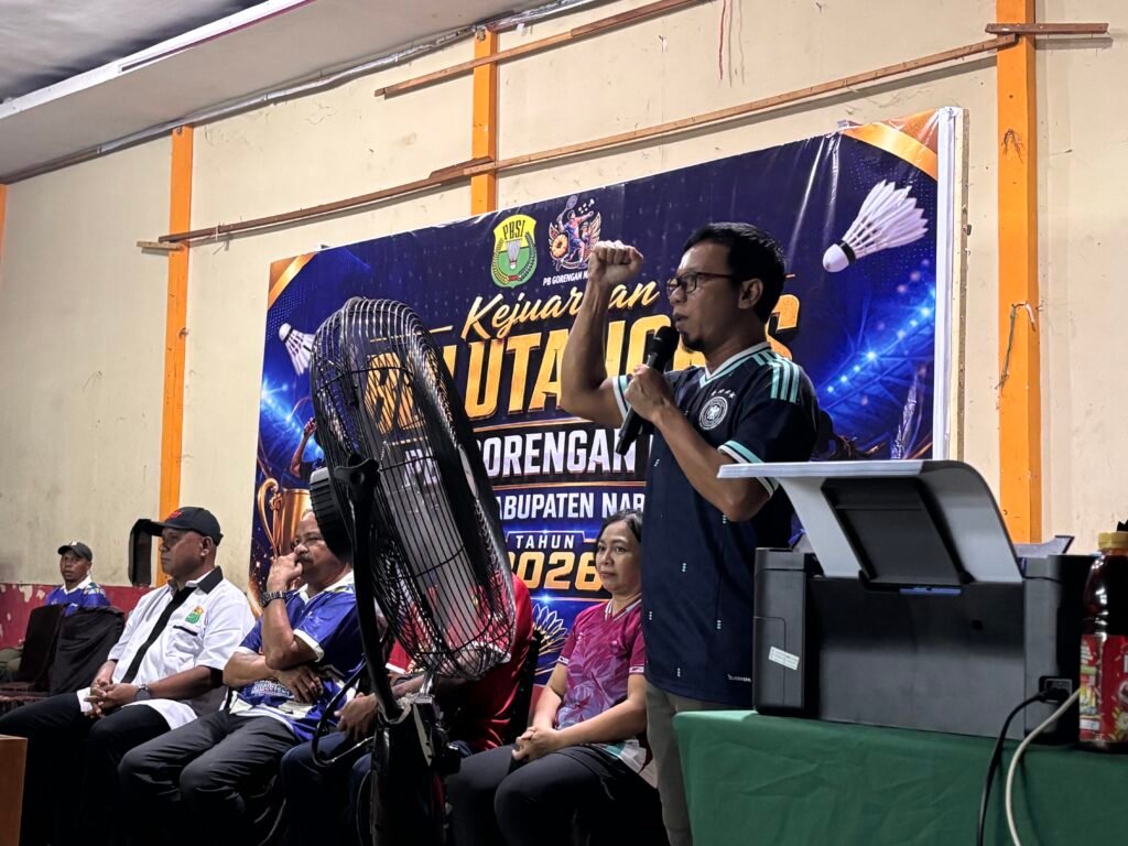 PB Gorengan Cup 2026 Resmi Dibuka, 95 Pasang Peserta Ramaikan Kejuaraan Bulutangkis Se-Nabire