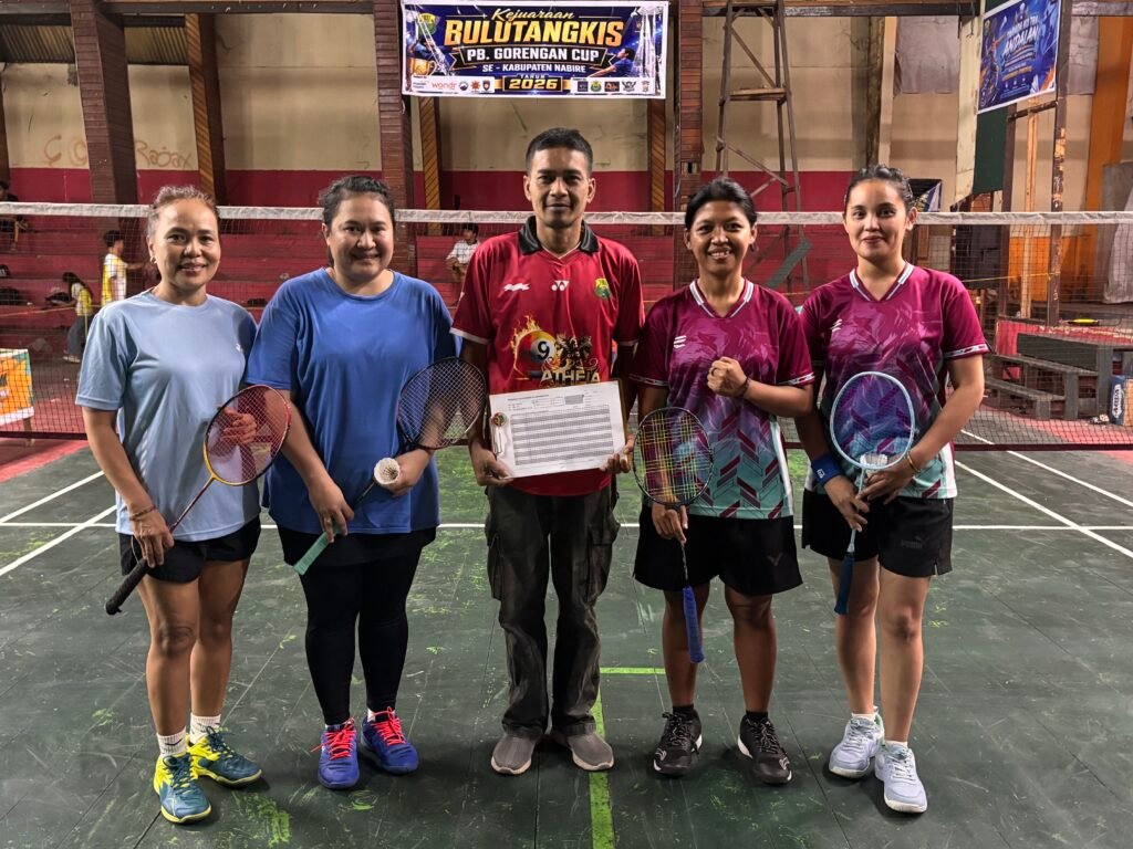 PB Gorengan Cup 2026 Resmi Dibuka, 95 Pasang Peserta Ramaikan Kejuaraan Bulutangkis Se-Nabire