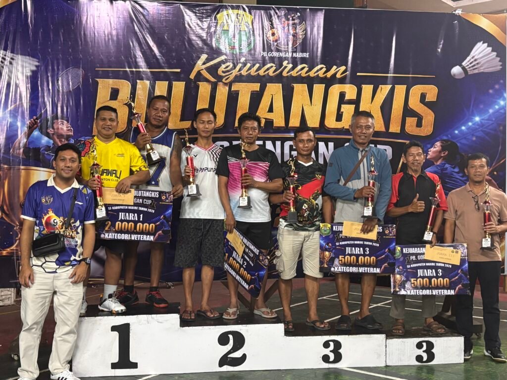 PB Gorengan Cup I 2026 Resmi Ditutup, Berikut Daftar Lengkap Para Juara Kejuaraan Bulutangkis Se-Kabupaten Nabire