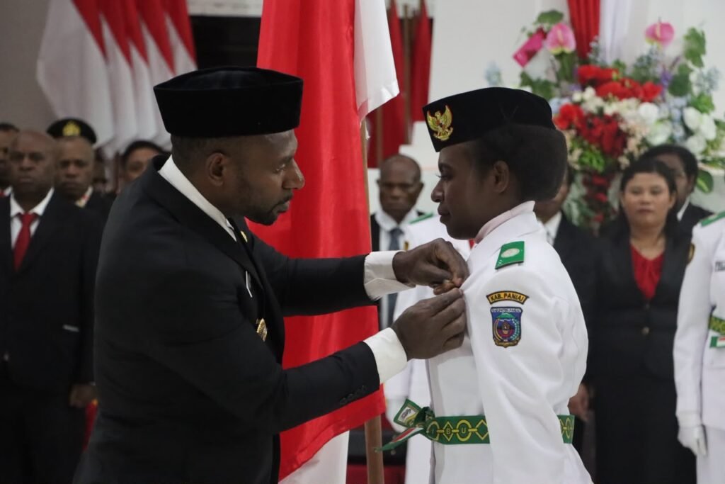 Pengukuhan Paskibra Paniai Sukses Digelar, TNI-Polri Siap Amankan Puncak HUT RI ke-81