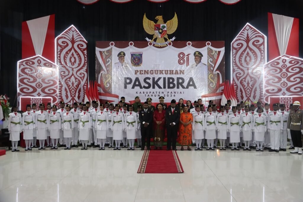 Pengukuhan Paskibra Paniai Sukses Digelar, TNI-Polri Siap Amankan Puncak HUT RI ke-81