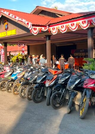 Polres Nabire Ungkap 8 Kasus Curas, Amankan 7 Pelaku dan 62 Sepeda Motor
