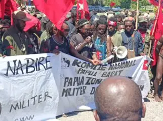 KNPB Sampaikan Pernyataan Politik dan Serahkan Dokumen Aspirasi di Kantor MRP Papua Tengah