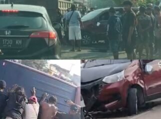 Kecelakaan Avanza dan Yamaha Jupiter Z di Jalan Yos Sudarso Nabire