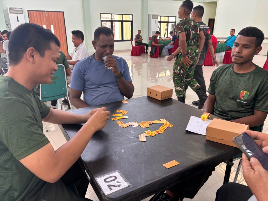 Turnamen Domino HUT TNI ke-81 di Nabire Diikuti 104 Tim