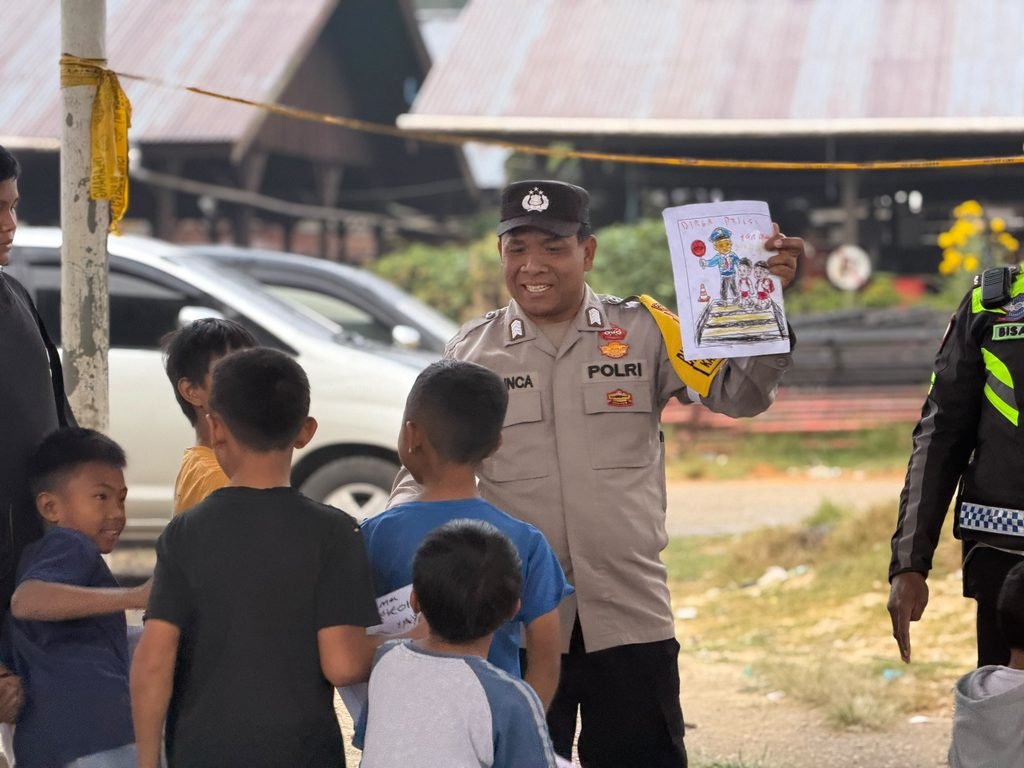 Belajar Sambil Bermain, Polres Paniai Tanamkan Tertib Lalu Lintas Sejak Dini