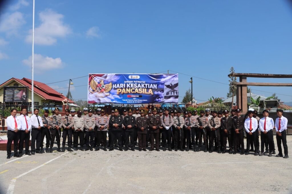 Wakapolres Paniai Pimpin Upacara Peringatan Hari Kesaktian Pancasila