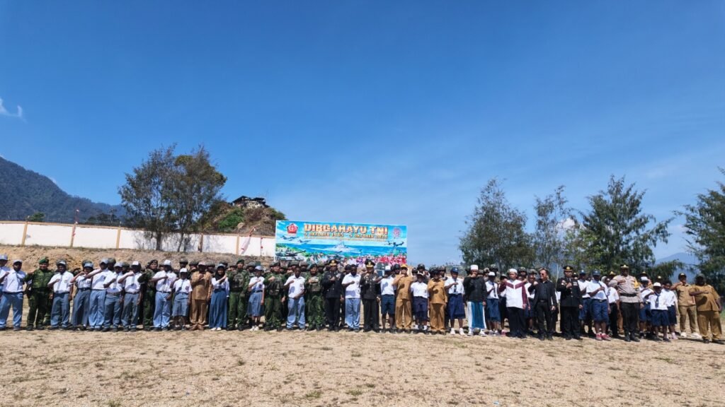 HUT Ke-81 TNI, Kodim Intan Jaya Ajak Warga Bahu-Membahu