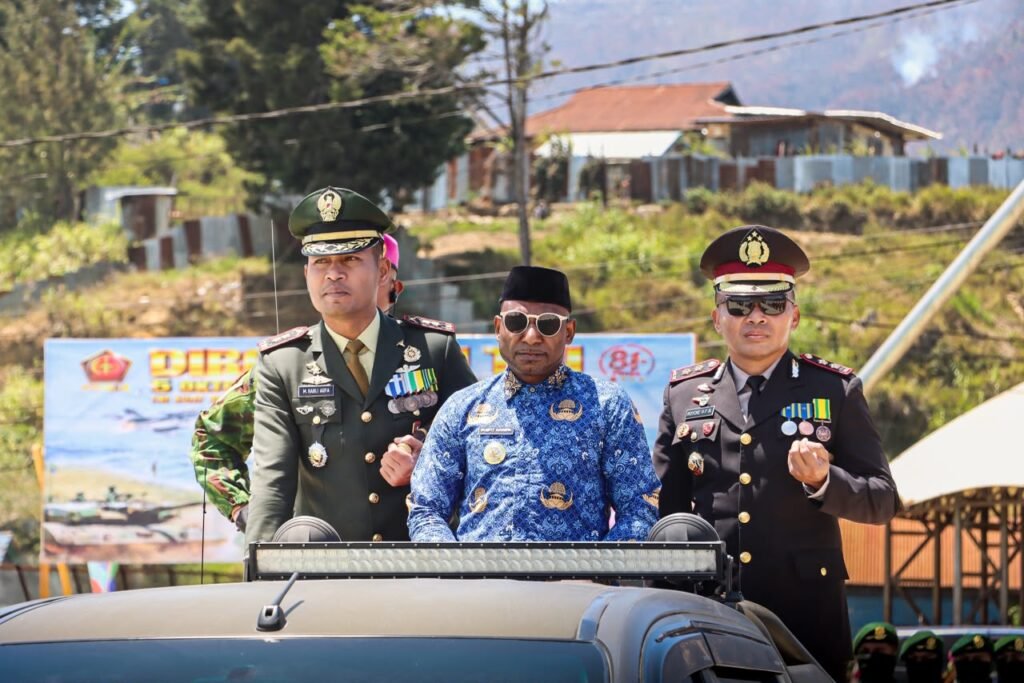 HUT Ke-81 TNI, Dandim 1703 Tekankan Soliditas TNI-Polri dan Pemkab Paniai