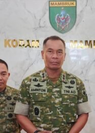 Pangdam XXIX/Mambruk Mayjen TNI Aminton Manurung di Nabire