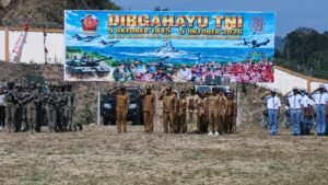 HUT Ke-81 TNI, Kodim Intan Jaya Ajak Warga Bahu-Membahu